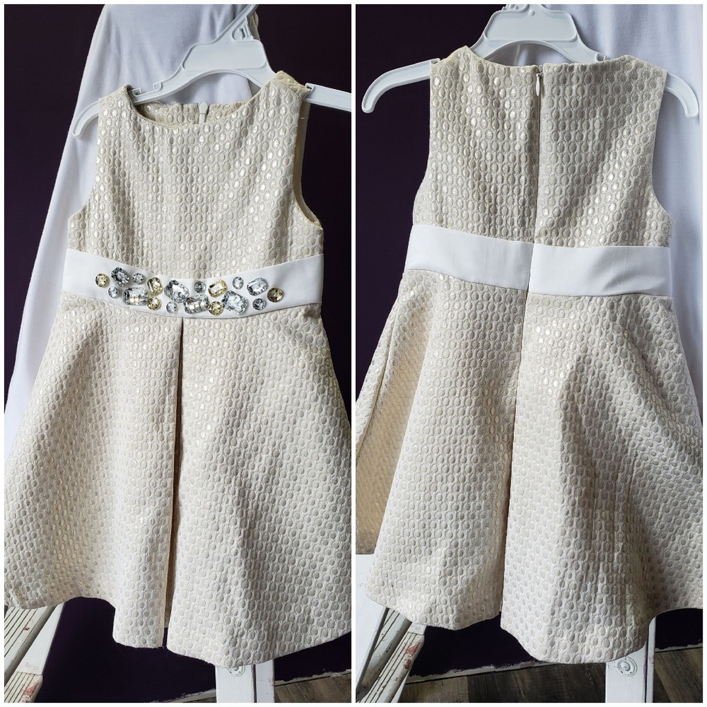 Stunning metallic gold & faux gem dress!